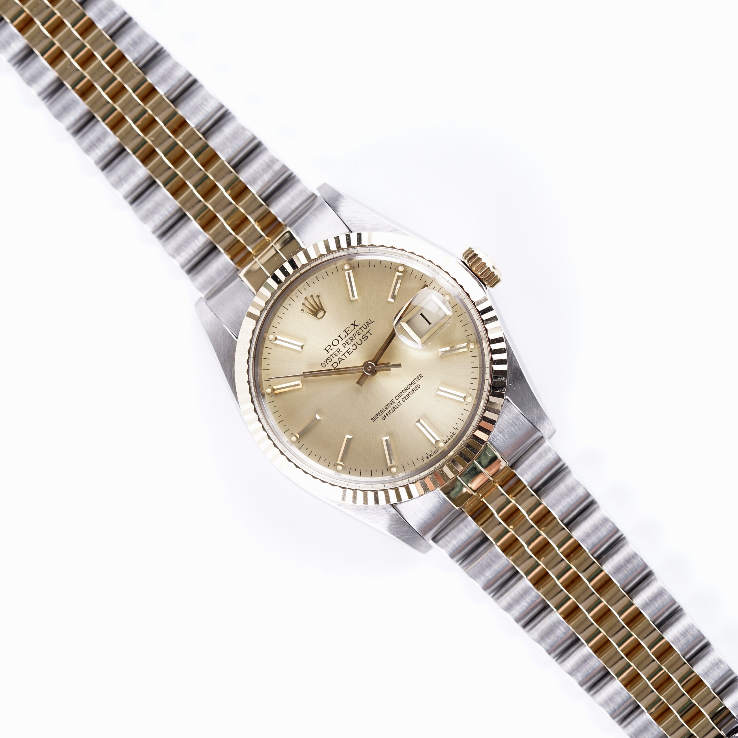 Rolex Oyster Perpetual Datejust Champagne 16013 1987 (Full Set)