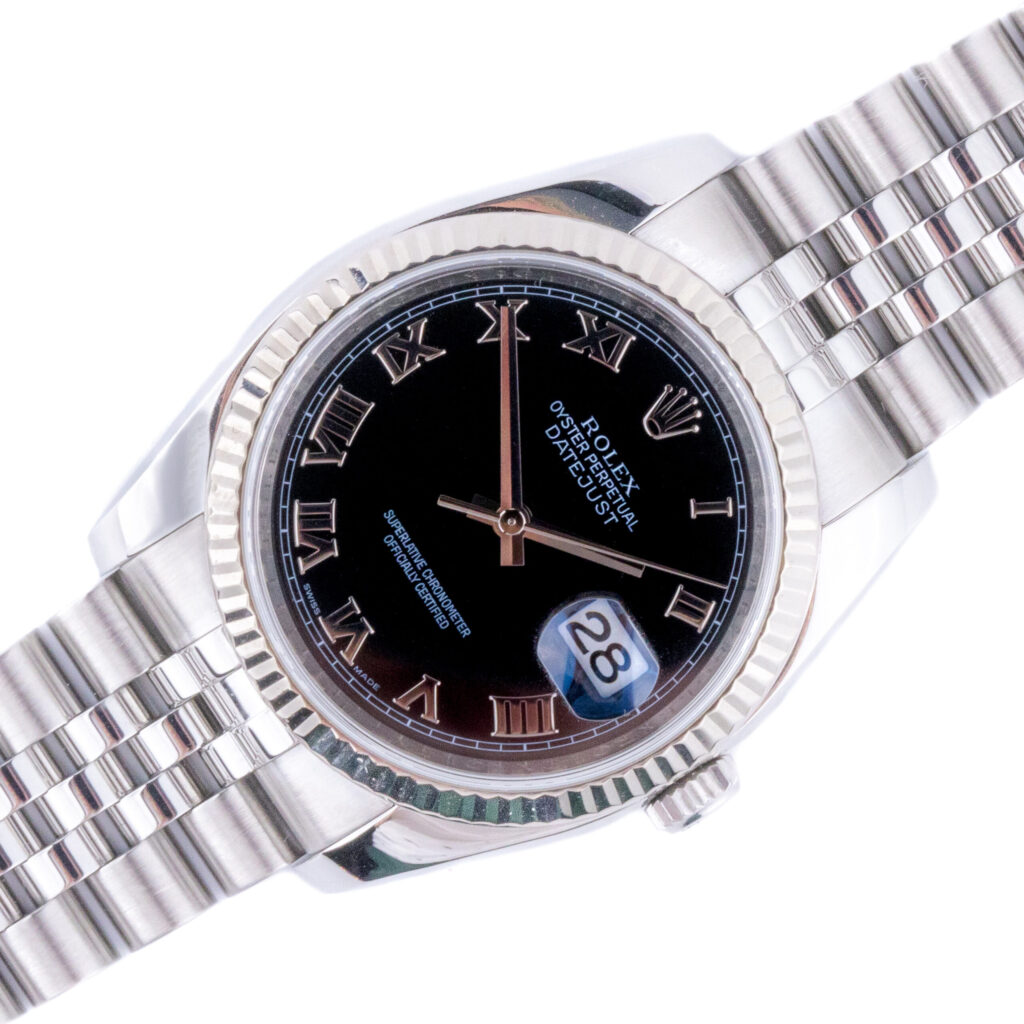 Rolex Oyster Perpetual Datejust Black Roman 116234 2008/2009 (Full Set)