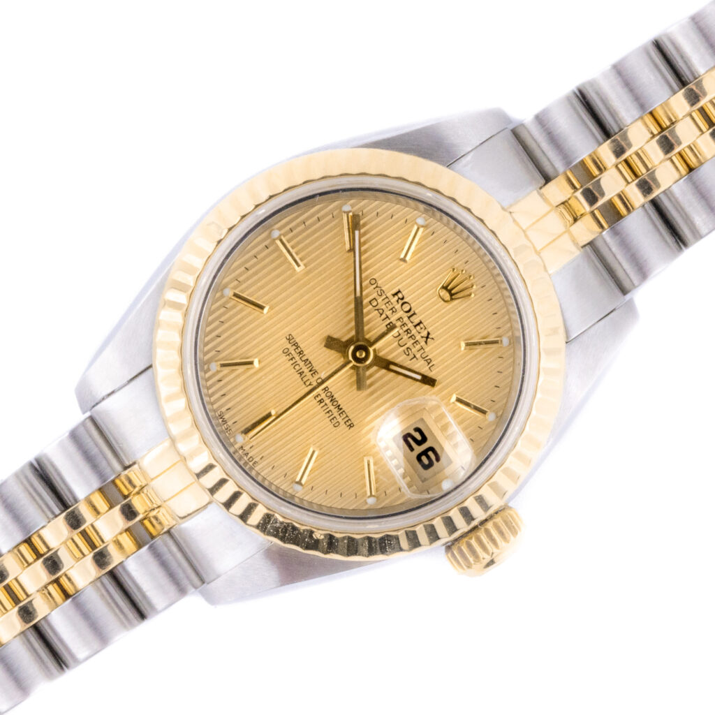 Rolex Lady-Datejust Champagne Tapestry 69173 1993 (Full Set)