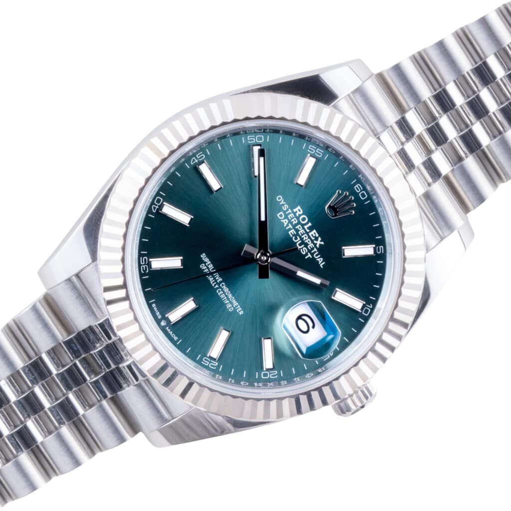 NEUE Rolex Datejust 41 Mint Green 126334 2025 (Vollständiger Satz)